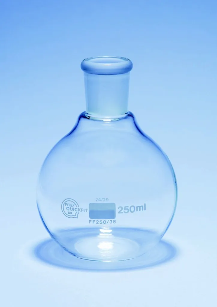 Ballon à fond plat, col court rodé CN 29/32, 100 mL — lot de 5