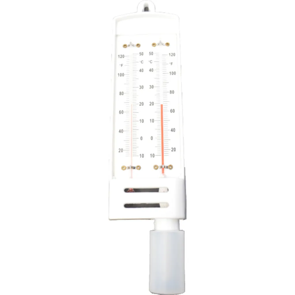 Psychromètre à plaque plastique, double thermomètre liquide rouge