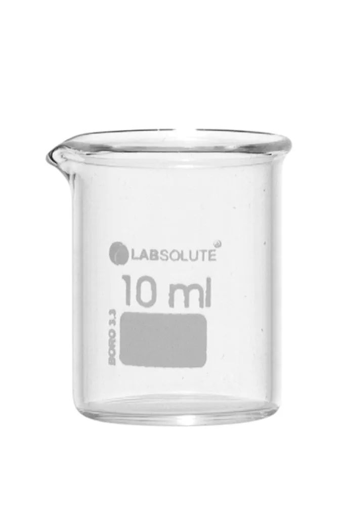 Bécher forme basse en verre borosilicaté gradué, 10 mL — lot de 10