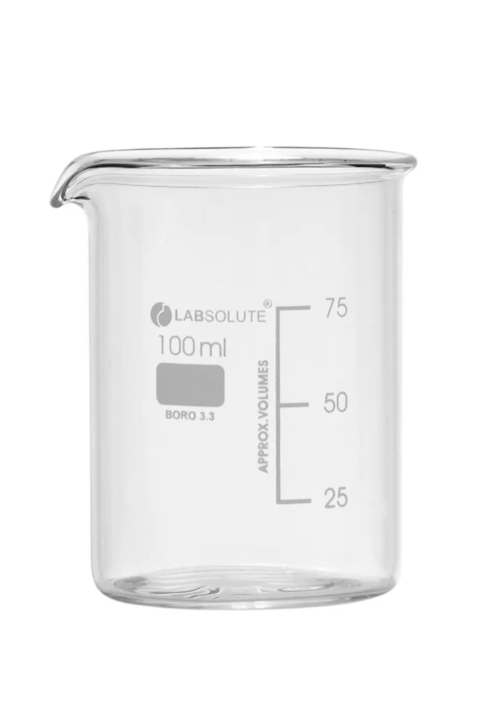 Bécher forme basse en verre borosilicaté gradué, 100 mL — lot de 10