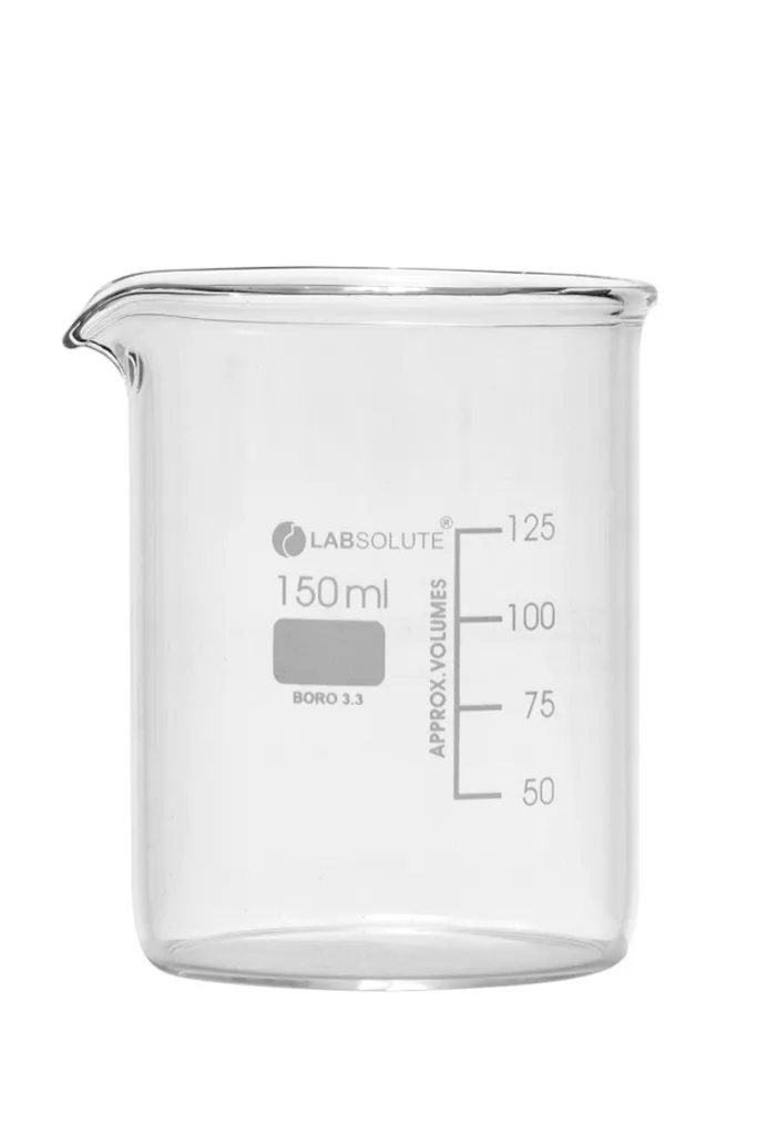 Bécher forme basse en verre borosilicaté gradué, 150 mL — lot de 10
