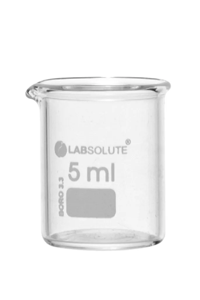 Bécher forme basse en verre borosilicaté gradué, 5 mL — lot de 10