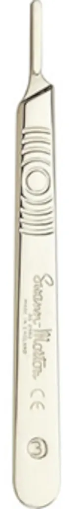 Manche de bistouri n°3 long, en inox — 21 cm