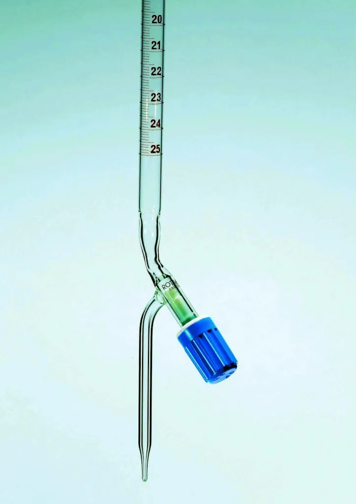 Burette MBL en verre borosilicaté, classe B, robinet Rotaflo, 100 mL en 0,2 mL