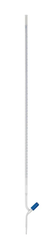 Burette en verre, classe AS, robinet droit à clé PTFE, 25 mL en 0,05 mL