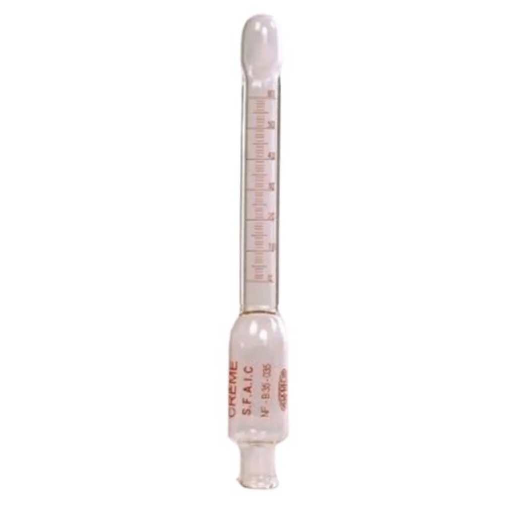 Butyromètre à lait sec, échelle 0-50 en 1 g, contrôlé NF