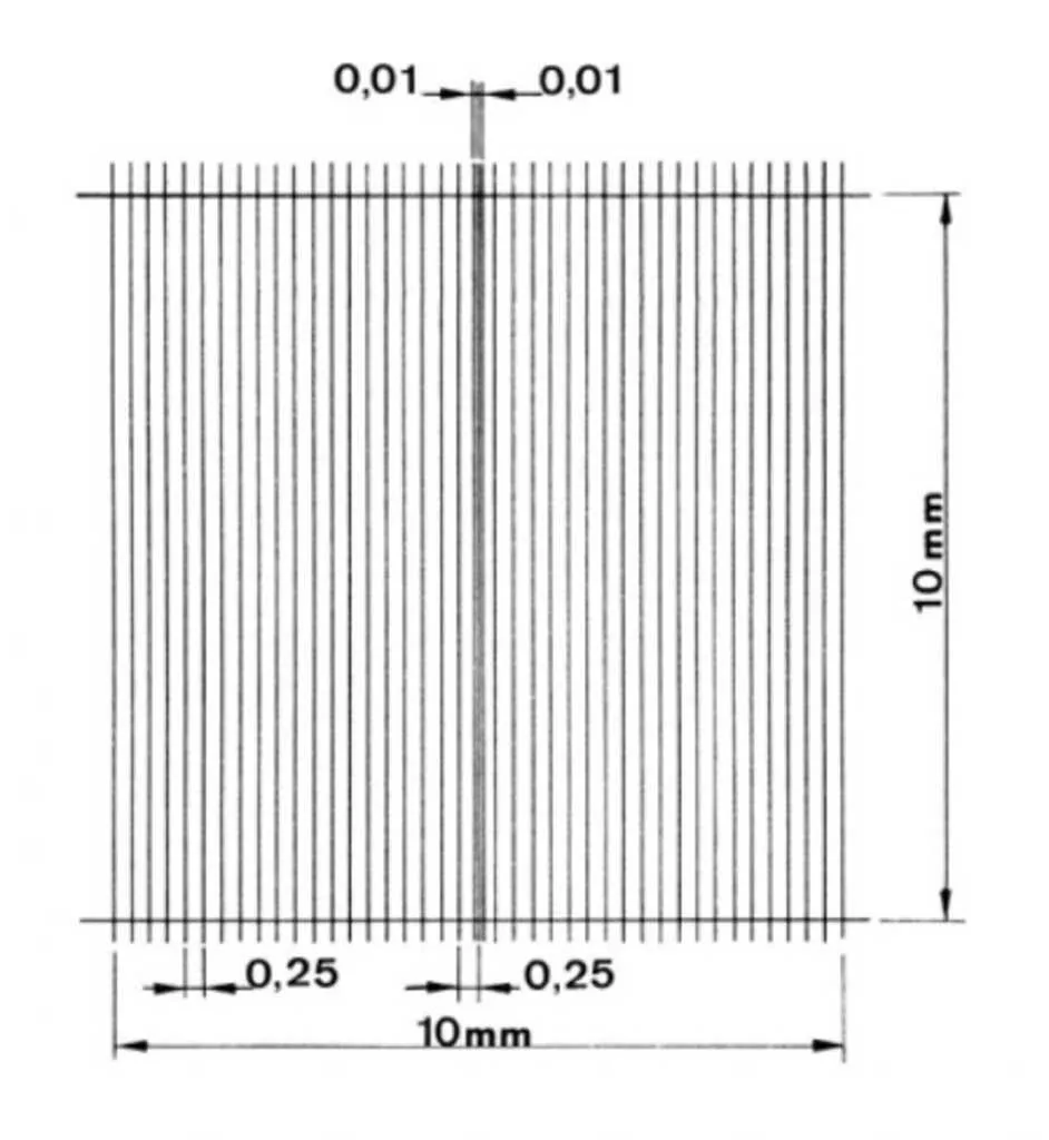 Cellule de numération de Nageotte, quadrillage simple, CE