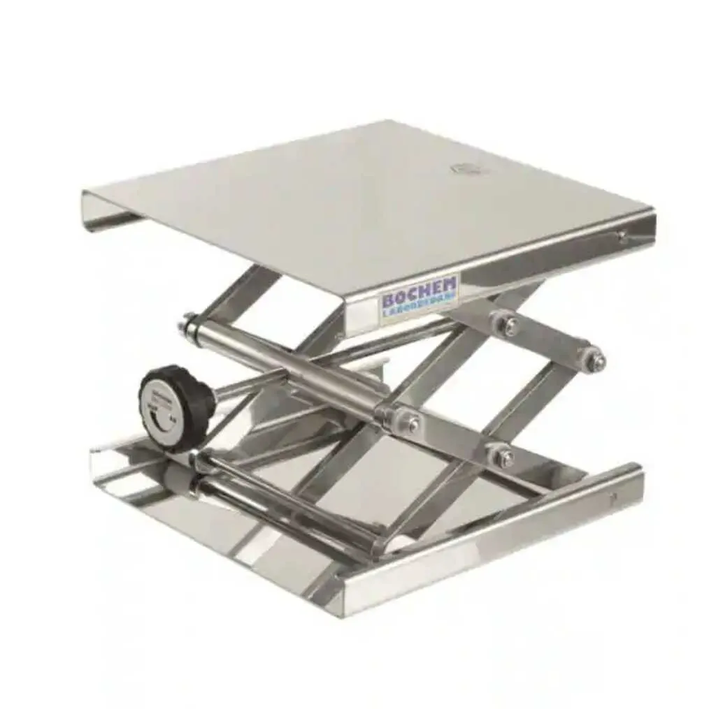 Support élévateur mécanique en inox, 160 x 130 mm, H. 60-275 mm