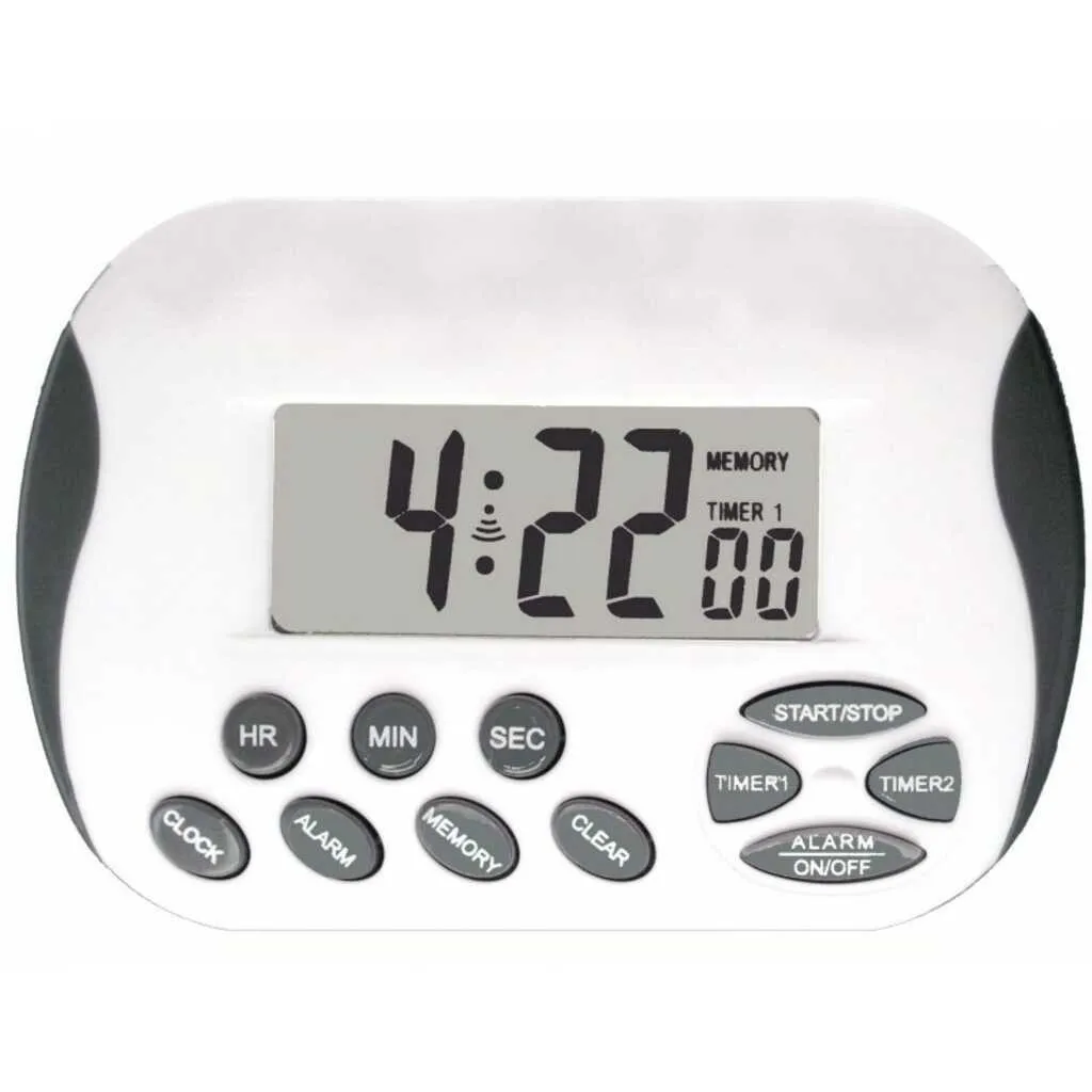 Compteur/décompteur 3 canaux, 24 heures, avec alarme deux temps