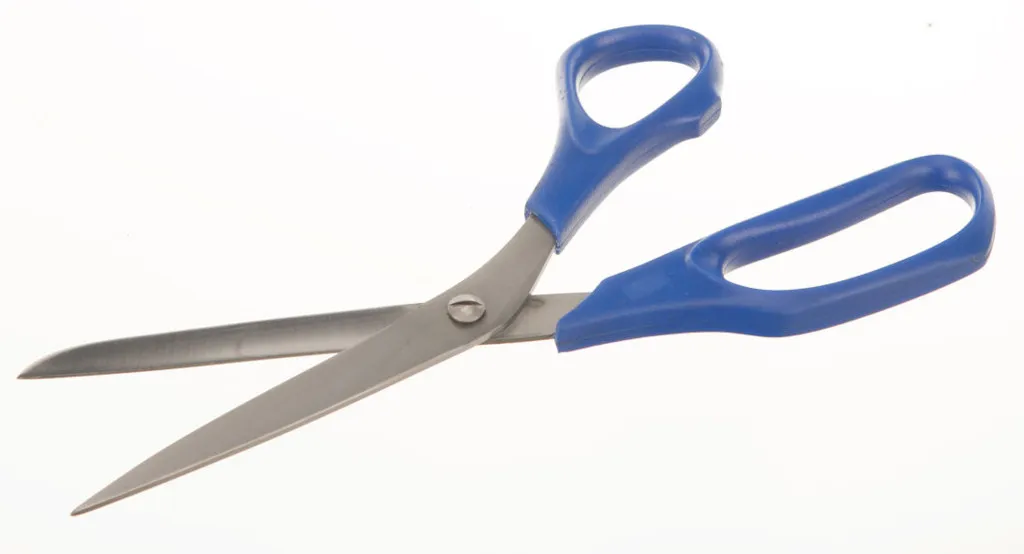 Ciseaux de laboratoire en inox, œillets plastifiés, bouts pointu/rond, 150 mm