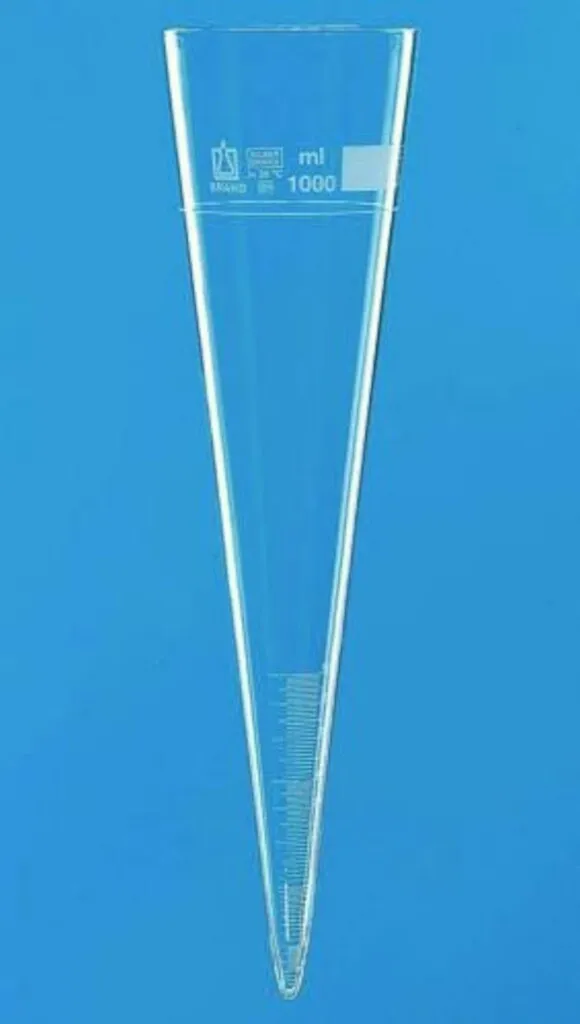 Cône de sédimentation d'Imhoff en verre borosilicaté, sans robinet, 1 L