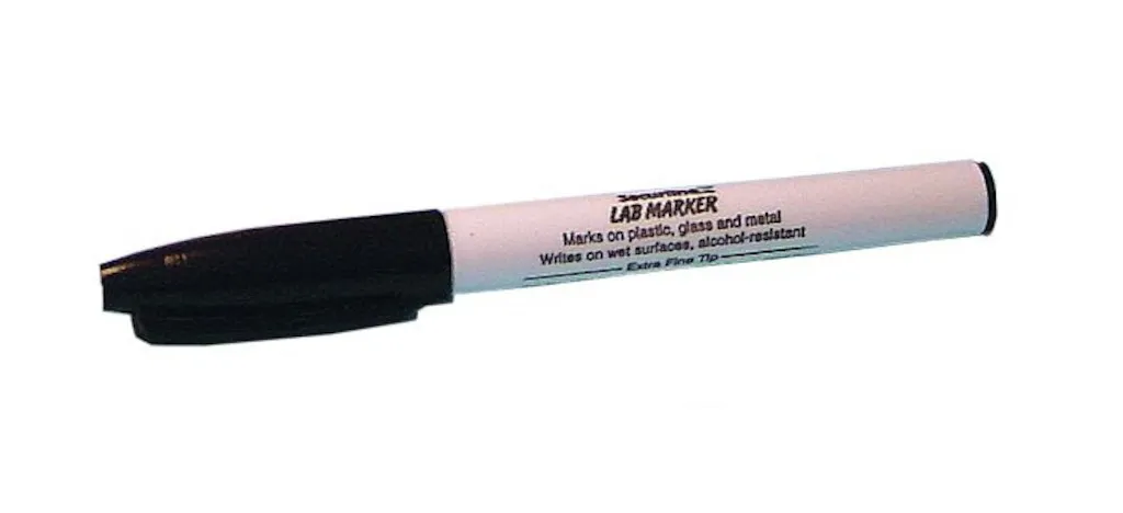 Marqueurs de laboratoire pointe fine, bleu — lot de 10