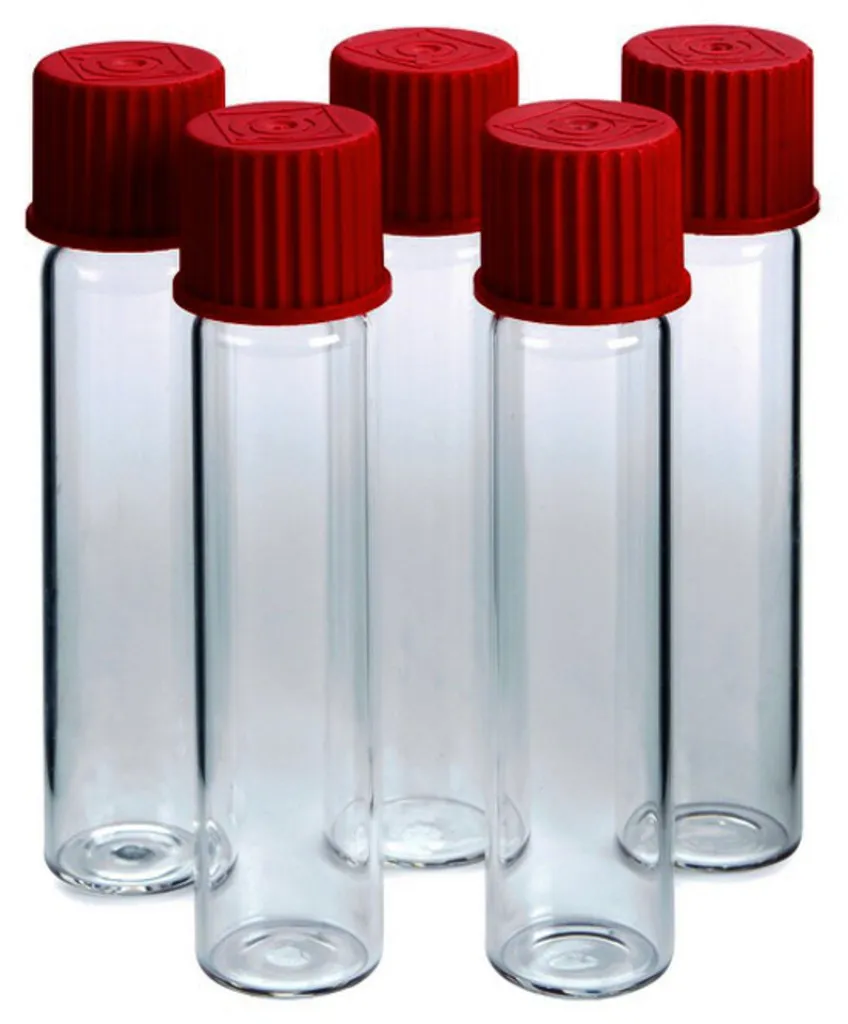 Cuvette de réaction avec bouchon à vis, diamètre 20 mm, pour systèmes de test Hach — lot de 5