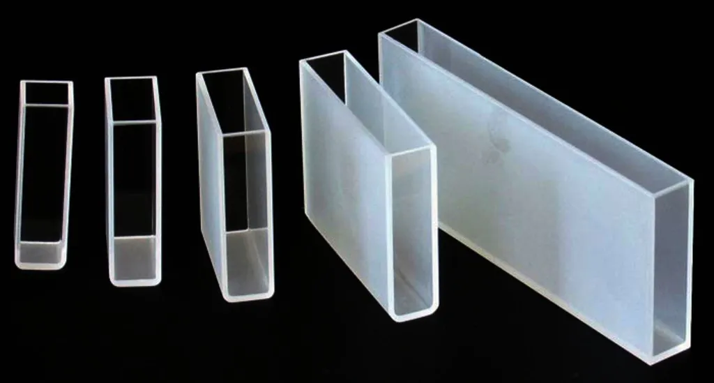 Cuve spectro Humeau en quartz, trajet optique 10 mm — lot de 2