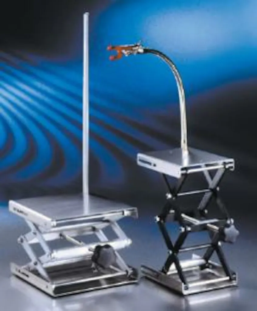 Élévateur de laboratoire en inox, plateau 400 x 400 mm