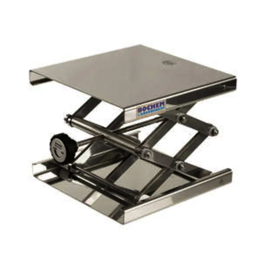 Support élévateur mécanique en inox, plateau 200 x 200 mm