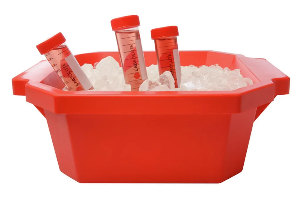Seau à glace rouge avec couvercle, 4,5 L