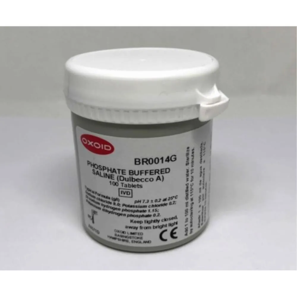 Comprimés tampon phosphate salin (PBS) Thermo Scientific Oxoid — pour 100 mL de solution