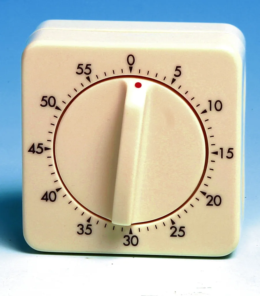 Compte-minute de table mécanique, 0-60 min