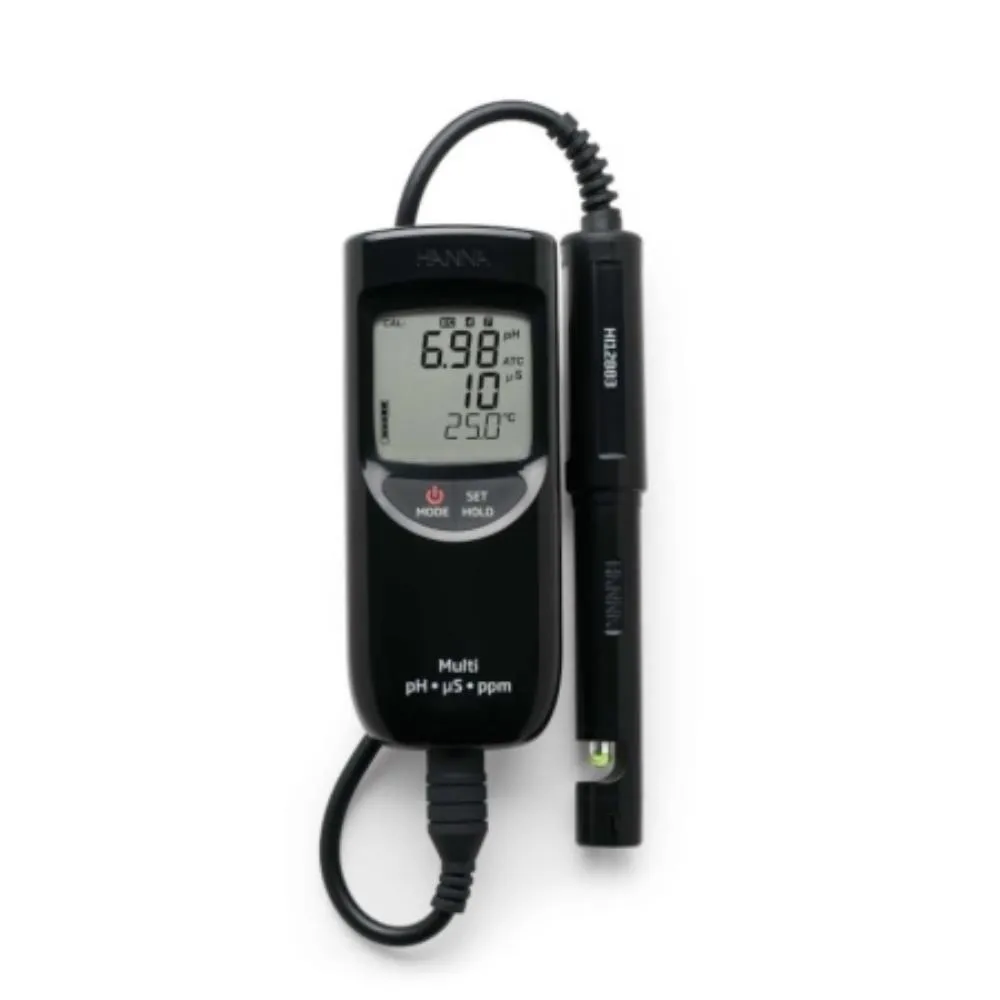 Multimètre portable étanche Hanna HI-991300 — pH, conductivité, TDS et température