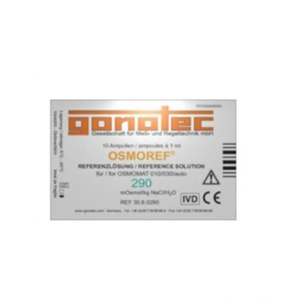 Ampoules de solution de référence Gonotec OSMOREF 290 mOsmol/kg (lot de 10 x 1 mL)