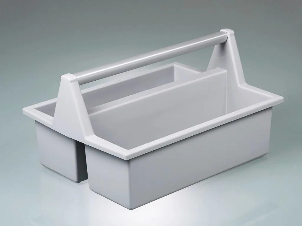Panier de transport en PEHD pour 8 flacons Ø 95 mm