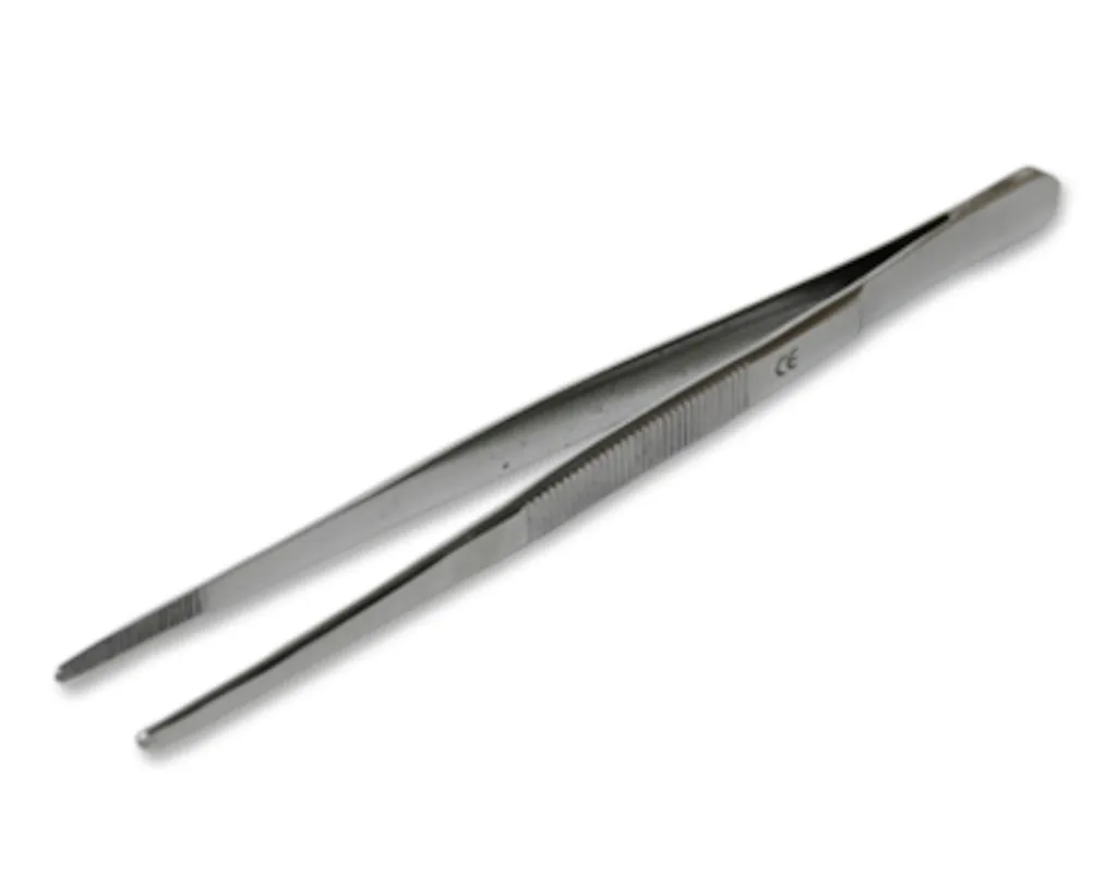 Pince à dissection en inox à bouts ronds, 140 mm