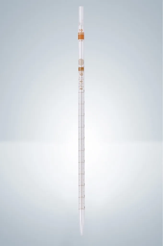 Pipette graduée Hirschmann en verre AR-Glas, ambrée, type 1, classe AS, 5 mL — lot de 12