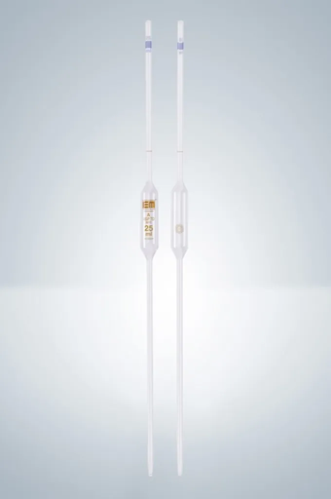 Pipette jaugée Hirschmann en verre AR-Glas, ambrée, 1 trait, classe AS, 9 mL — lot de 6