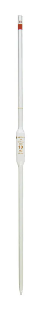Pipette jaugée LABSOLUTE en verre, 1 trait, classe AS, 2 mL — lot de 6