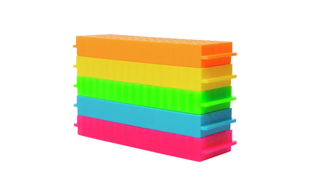 Portoir pour 80 microtubes de 1,5/2 mL, PP vert