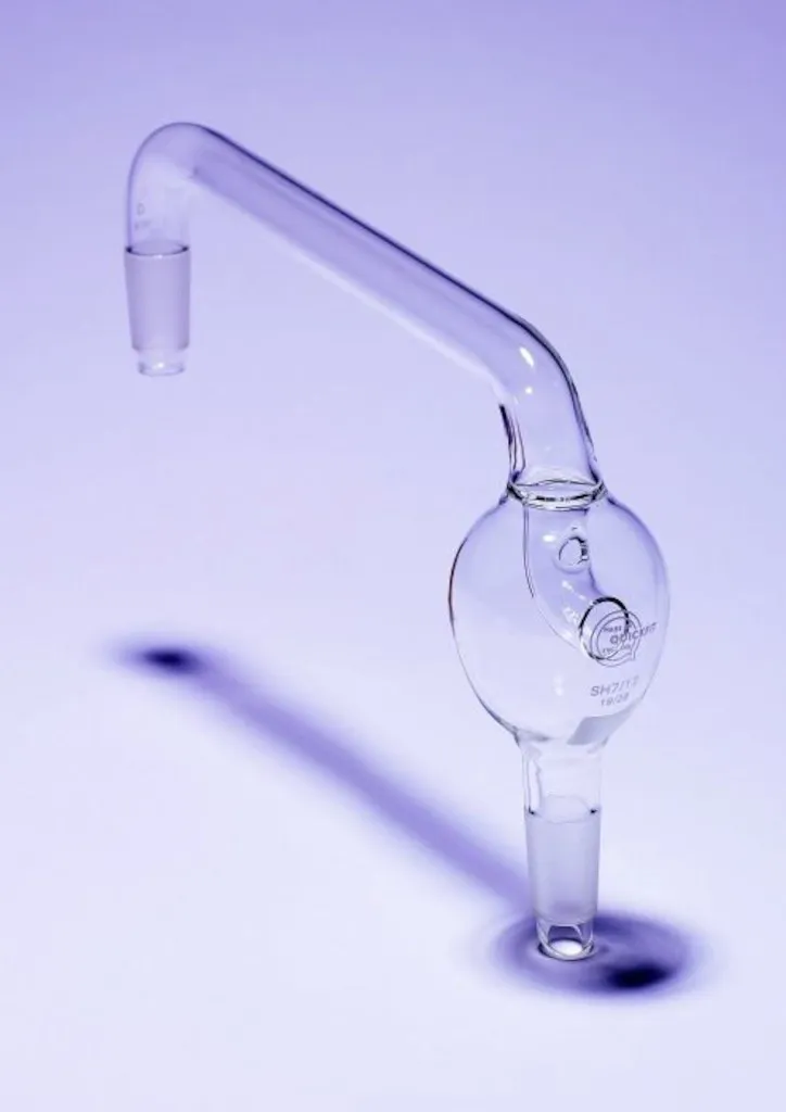 Tête de distillation longue avec ampoule de garde, Pyrex, CN 24/29-19/26