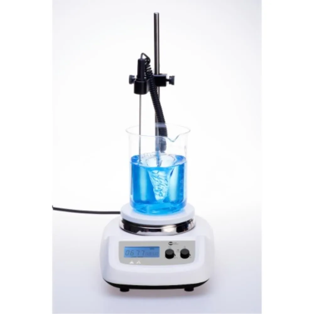 Agitateur chauffant SLS Lab Basics 340 °C — affichage LCD, avec sonde