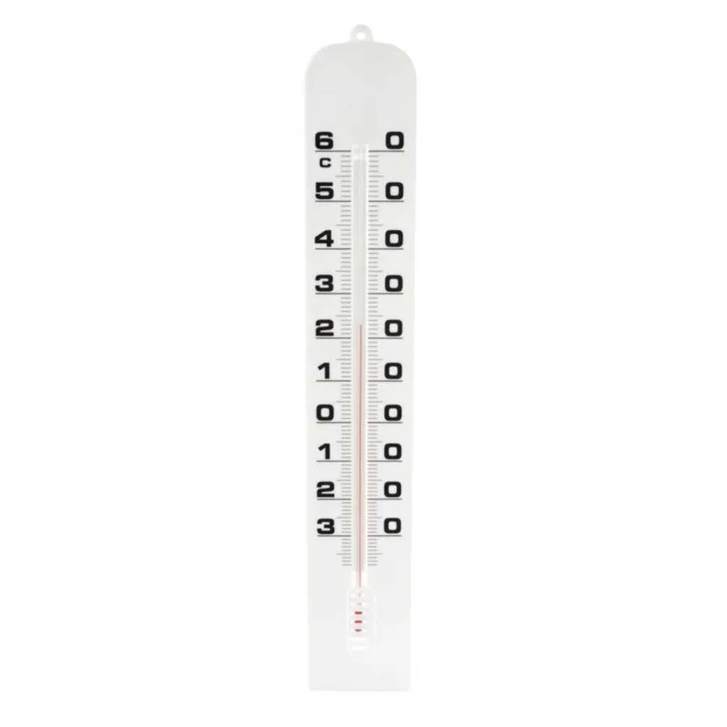 Thermomètre mural sur plaque plastique, -30/+60 °C, longueur 40 cm