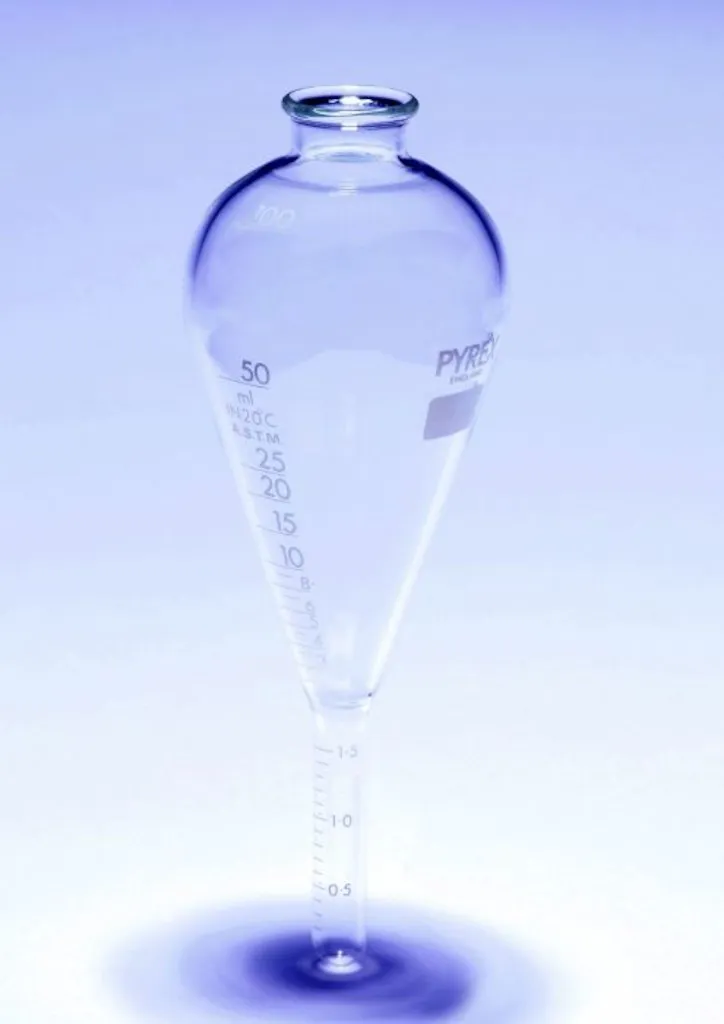 Tube à centrifuger en verre Pyrex, forme poire, gradué ASTM, 100 mL — lot de 2