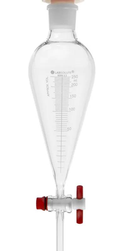 Ampoule Squibb LABSOLUTE graduée, robinet PTFE, rodage CN 29/32, 250 mL