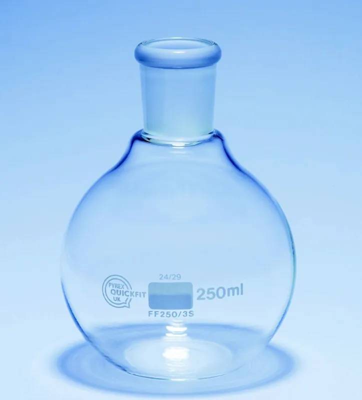Ballon à fond plat, col court rodé CN 29/32, 100 mL — lot de 5