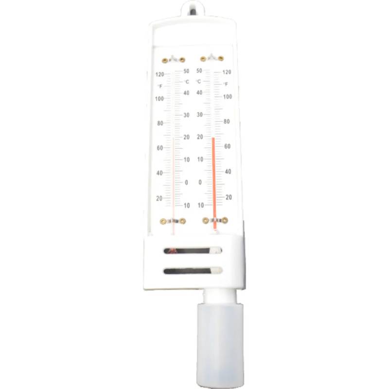 Psychromètre à plaque plastique, double thermomètre liquide rouge