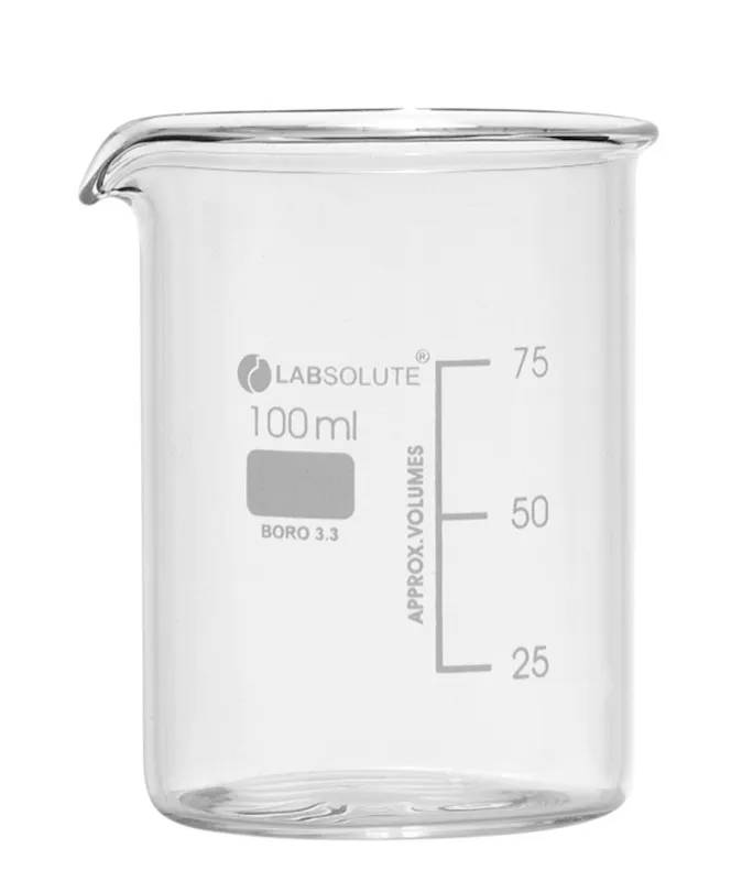 Bécher forme basse en verre borosilicaté gradué, 100 mL — lot de 10