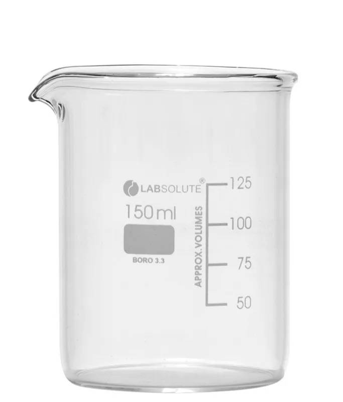 Bécher forme basse en verre borosilicaté gradué, 150 mL — lot de 10