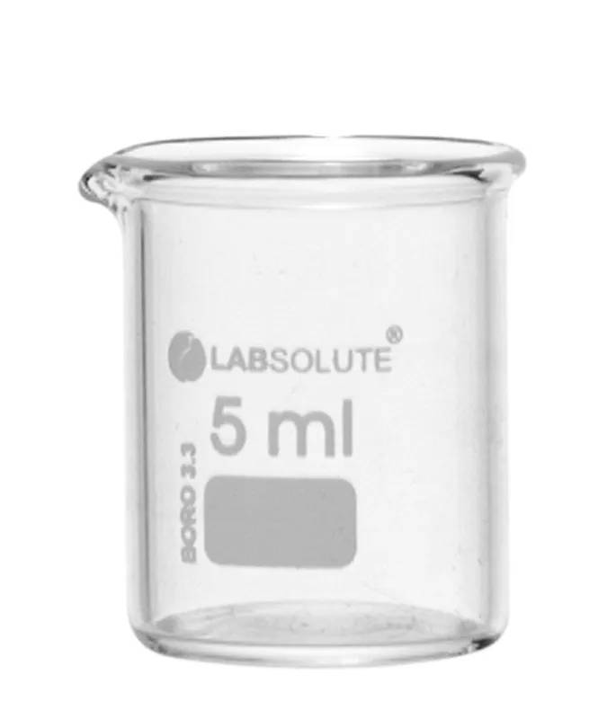 Bécher forme basse en verre borosilicaté gradué, 5 mL — lot de 10