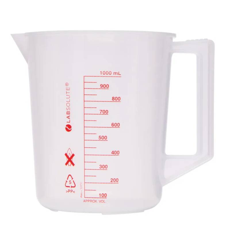 Bécher gradué avec anse, polypropylène, 2 L