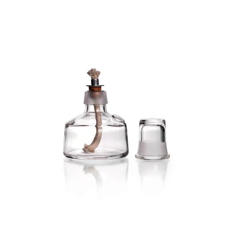 Lampe à alcool en verre avec couvercle et bec — lot de 10