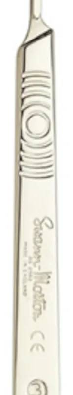 Manche de bistouri n°3 long, en inox — 21 cm