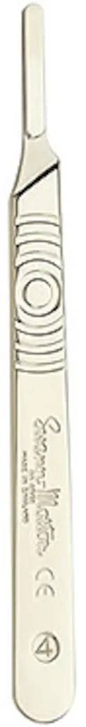 Manches de bistouri à embout large n°4, en inox, 13 cm — lot de 10
