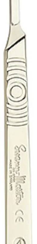 Manches de bistouri à embout large n°4, en inox, 13 cm — lot de 10