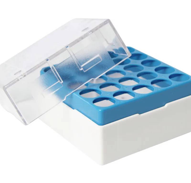 Cryoboîte en polycarbonate bleu pour 25 tubes 1,2-2 mL