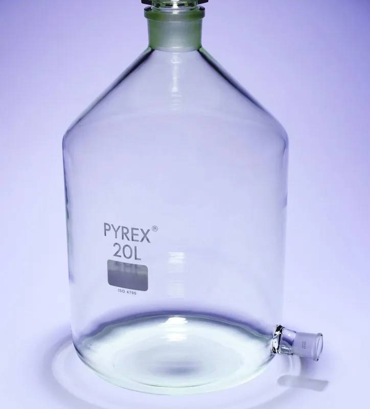 Bonbonne en verre Pyrex, 5 L, rodage 45/40, avec bouchon