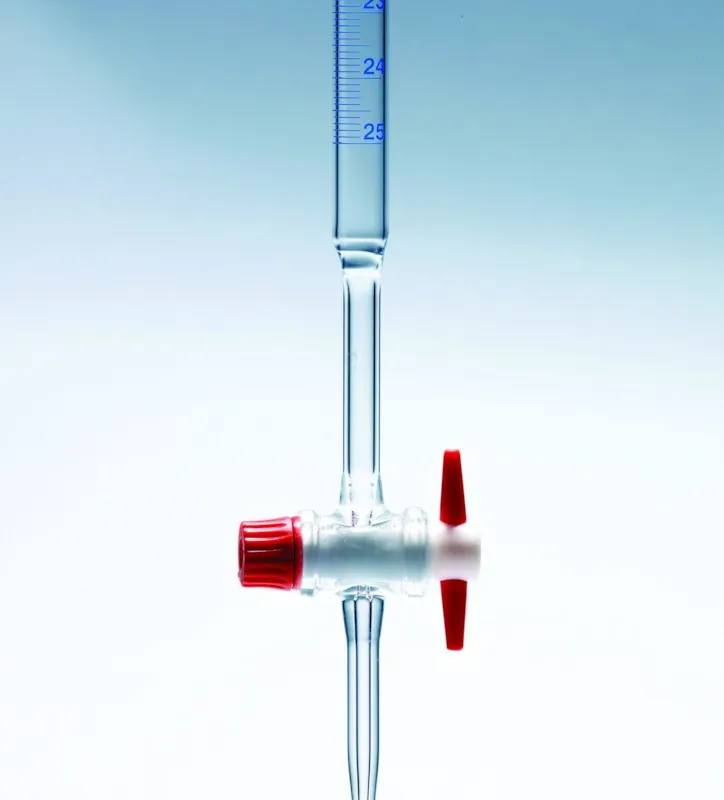 Burette MBL en verre, classe B, clé PTFE, 25 mL en 0,1 mL