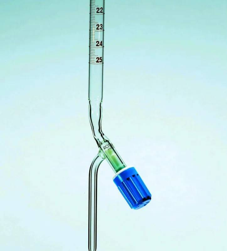 Burette MBL en verre borosilicaté, classe B, robinet Rotaflo, 100 mL en 0,2 mL